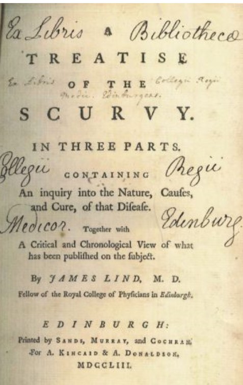 Llibre James Lind escorbut