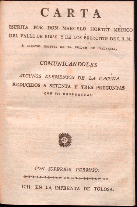 Carta Hortet Valencia 1805