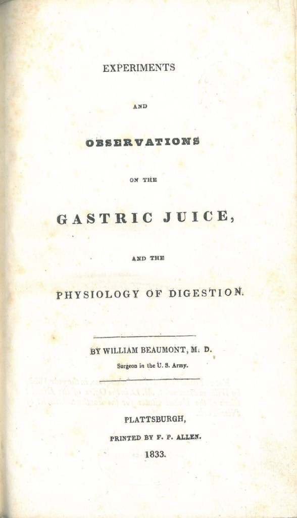 Facsimil llibre William Beaumont.