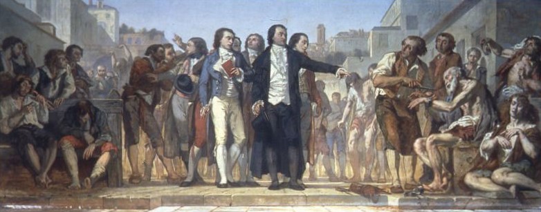 Pinel deslliurant els al·lienats a Bicêtre el 1793