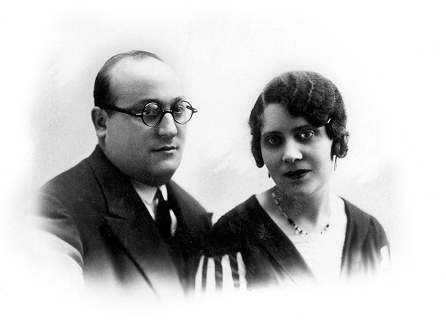 El Dr. Fabrés i la seva esposa Margarida Vila, poc després de casar-se.