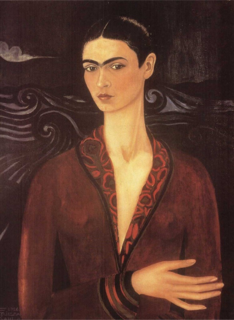 Primer autoretrat de Frida Kahlo, “Autoretrat amb vestit de vellut”