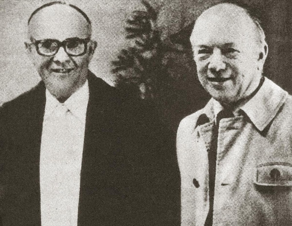 Dr Stanisław Matulewicz (dreta) i el Dr Eugeniusz Łazowski (esquerra) als Estats Units