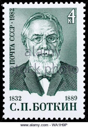Segell rus amb l'efígie de Sergey Botkin