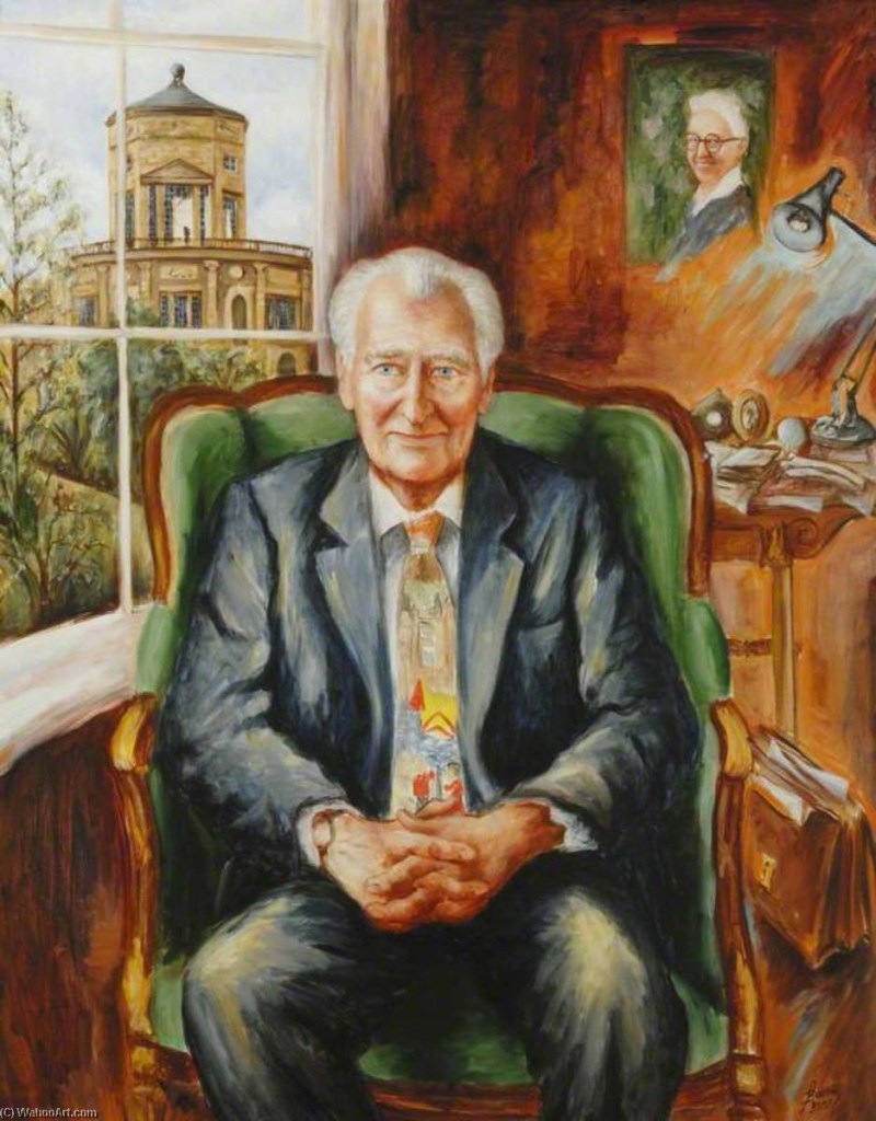 Sir Richard Doll, en el Green Templeton College a Oxford, pintat per Tess Barnes