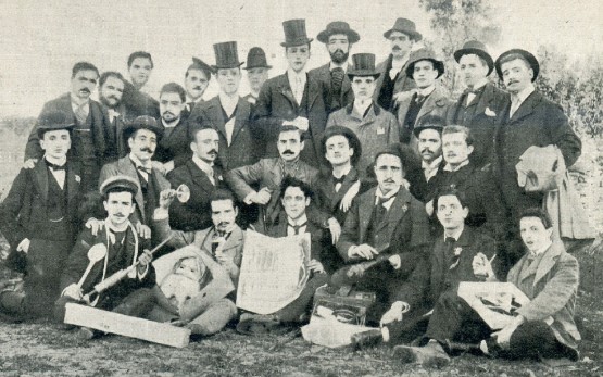 Participants en el II Certamen Humorístic de La Xeringa, l'any 1900