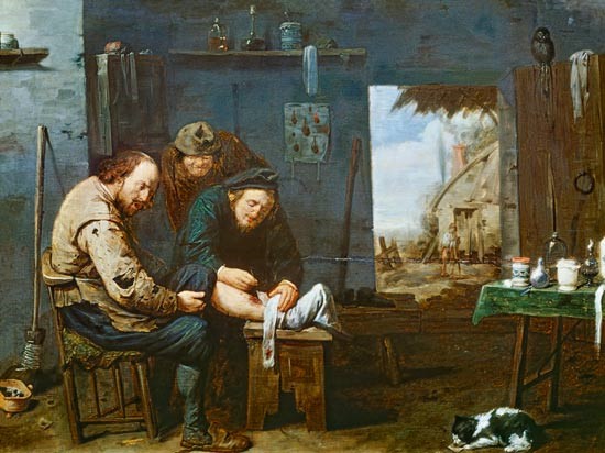 El cirurgià de David Ryckaert (1638). Museu de Beaux Arts, Valenciennes