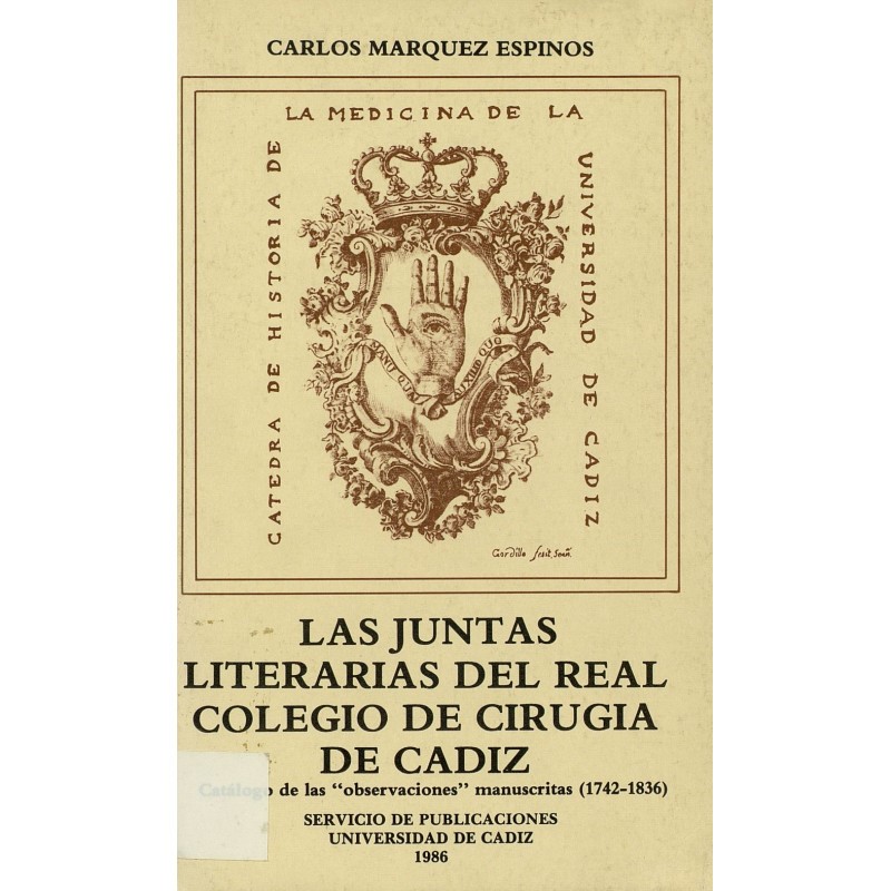 Llibre sobre les juntes literàries del Col·legi de Cirurgia de Cadis