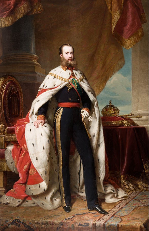 Emperador Maximilià I de Mèxic. Retrat oficial fet per Franz Xavier Winterhalter el 1864. Museu Nacional d'Historia de Mèxic.