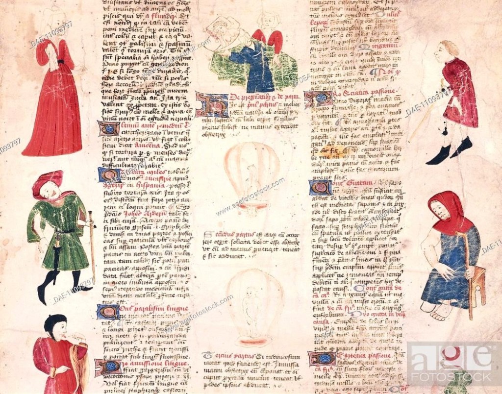 Pàgina del manuscrit “Practica chirurgicae”