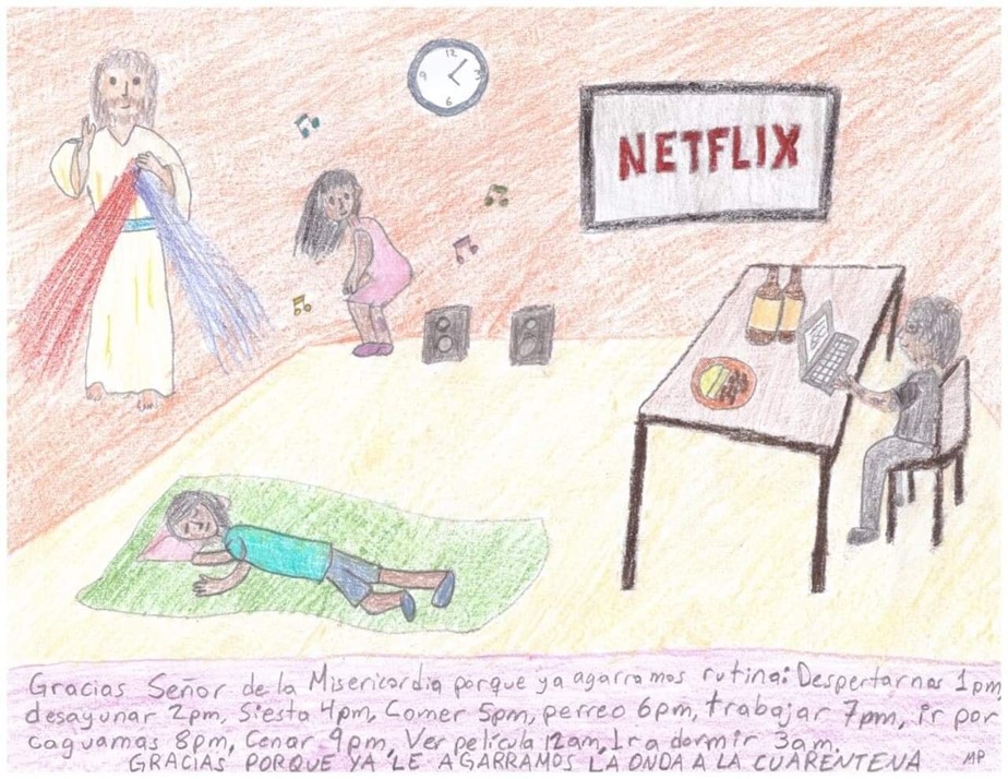 Organització del dia del sotmès a quarantena, que inclou la disponibilitat de les plataformes de TV, com Netflix, per mirar sèries