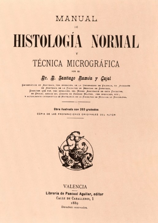 Coberta del seu llibre sobre la Histologia normal.