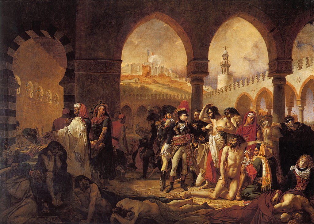 Bonaparte visitant les pestiférés de Jaffa, pintat per Antoine-Jean Gros. Museu del Louvre