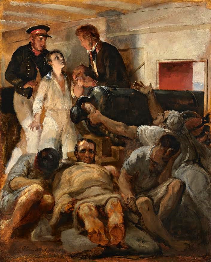 El còlera morbus a bord de la Melpomène (1834), pintat per Horace Vernet. Musée des Beaux-Arts. Marsella