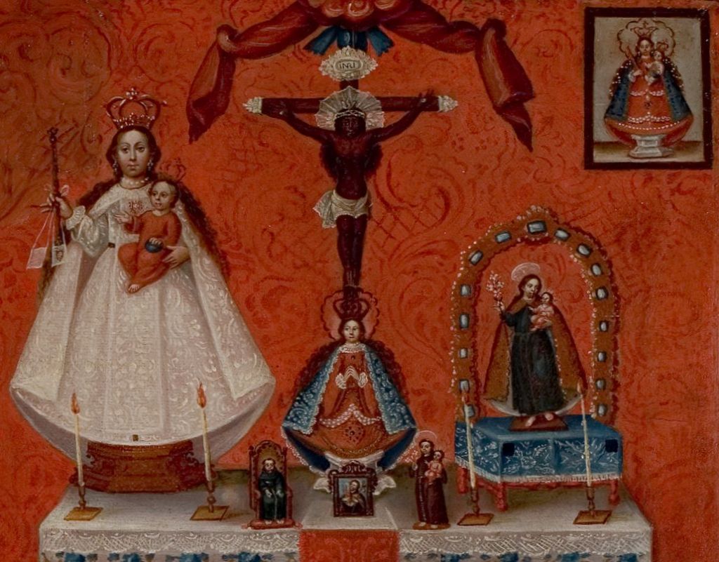 Verge del Pueblo i Crist de l'Encino, amb altres imatges religioses