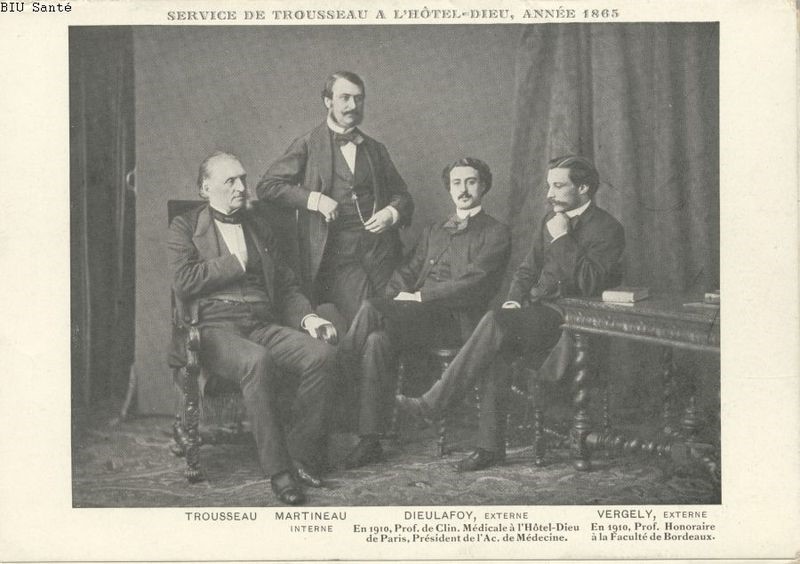 Amb el professor Trousseau i altres companys de la càtedra.