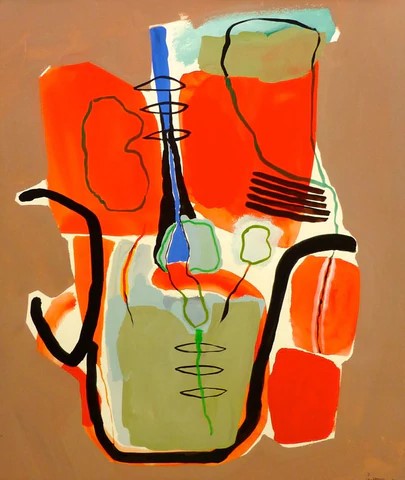 Move in a Hot Place (2016), gouache en paper, 55 x 46 cm