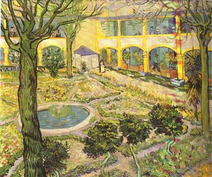 Pati de l'Hôtel Dieu d'Arles. Vincent van Gogh.