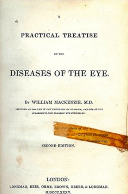 Portada del seu llibre sobre malalties dels ulls