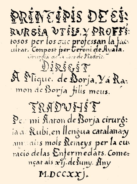 Llibre traduït al català per Anton de Borja dedicat als seus dos fills