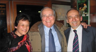 El Dr. Groszmann amb dos dels seus col·laboradors més apreciats, la Dra. Guadalupe García-Tsao i el Dr. Jaume Bosch