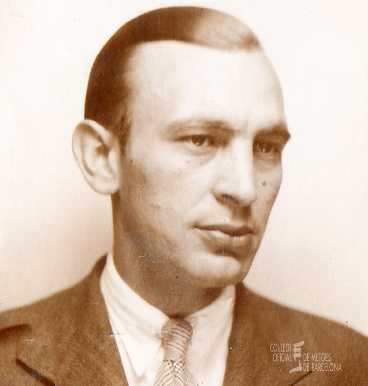 Retrat del Dr. Agustí a l'expedient col·legial de l'any 1942