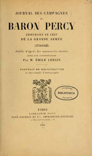 Memòries de les batalles en que participà el baró de Percy