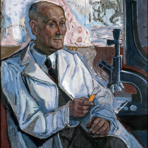 Domagk pintat el 1953 per Otto Dix. Art Collection, Bayer AG. Bayerleverkusen