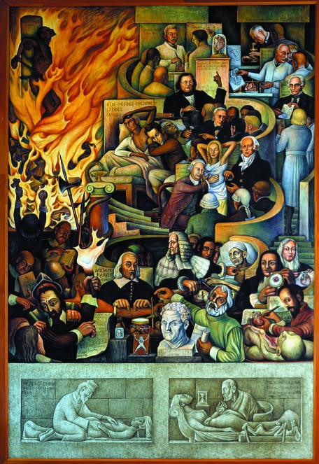 Primer dels dos murals pintats per Diego Rivera