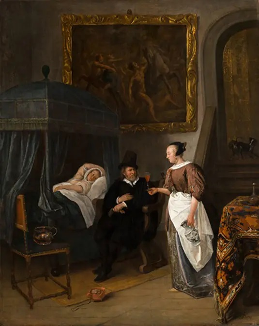La visita del doctor. Museu Mauritshuis de La Haia