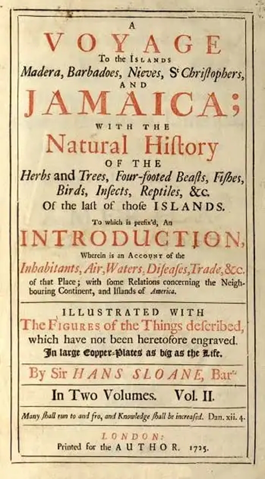 Crònica de l’estada de Sloane a Jamaica.