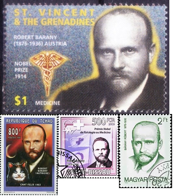 Segells de diferents països dedicats a Robert Barany