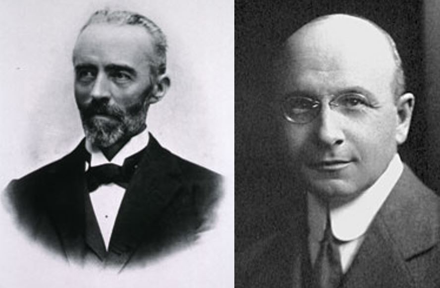 Emil Theodor Kocher (esquerra) i Alexis Carrel (dreta)