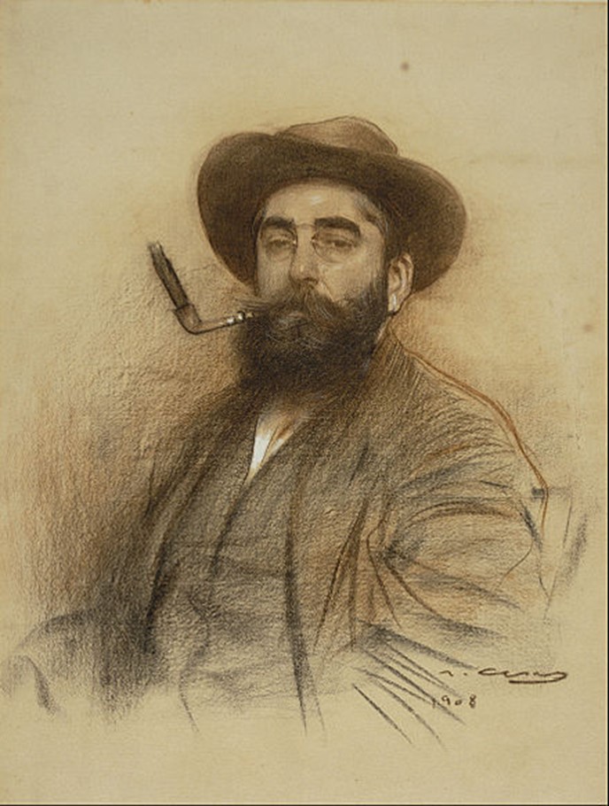 Autoretrat de Ramon Casas al carbó