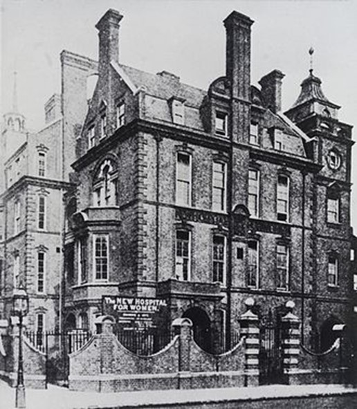 El New Hospital for Women a Euston Road, Londres, que s'inaugura el 1890 amb 42 llits