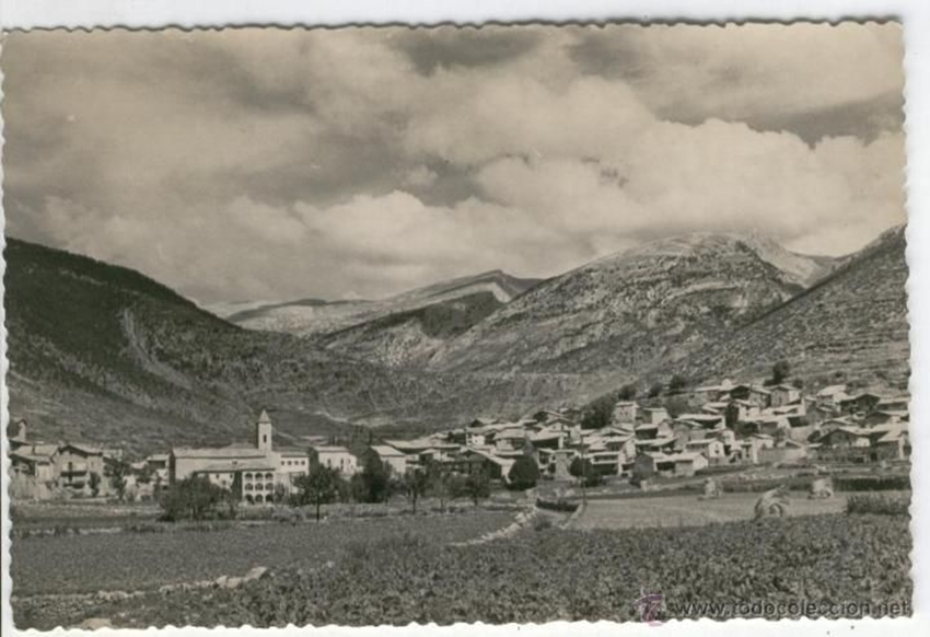 El poble de Gòsol, en plena serra del Cadí, quan el Dr. Miret era el metge del poble