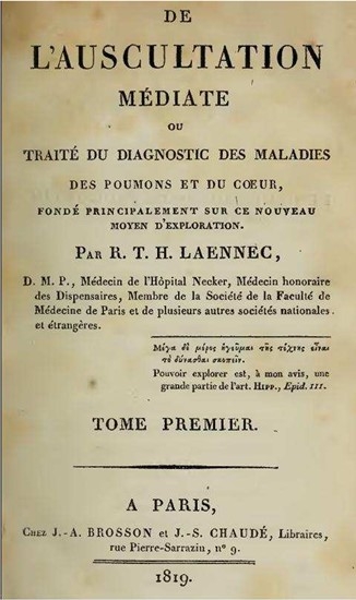 Portada del llibre de Laënnec