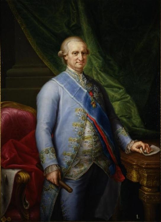 Carles IV d'Espanya en un retrat de Francisco Bayeu, c.1790-1791. Real Acadèmia de Belles Arts de San Fernando.