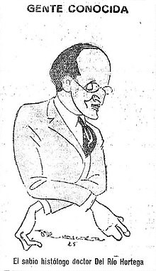 Caricatura de Pío del Río Hortega en un diari de l'època
