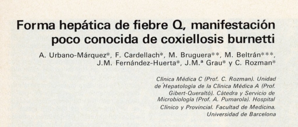 Article de Medicina Clínica, 1978; 81: 81-85