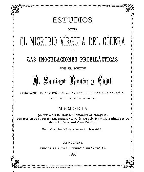 Informe de Ramón y Cajal sobre la vacuna del còlera