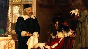 Harvey mostra la circulació de la sang al rei Carles I