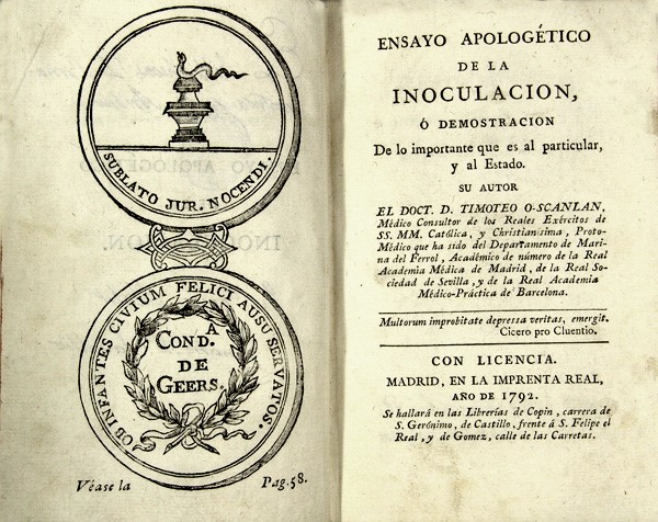 Llibre sobre els avantatges de la variolització