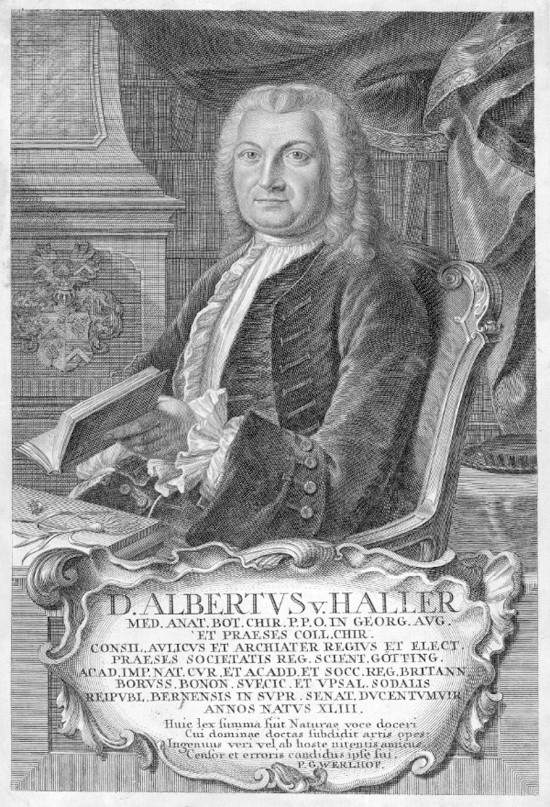 Metge anatomista Albrecht von Haller (1708-1777) corresponent del metge català Antoni Capdevila [Albrecht von Haller Foundation]