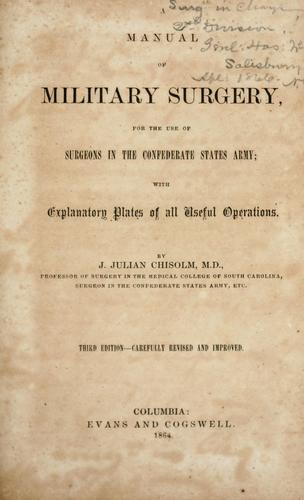 Llibre de Chisolm sobre cirurgia militar