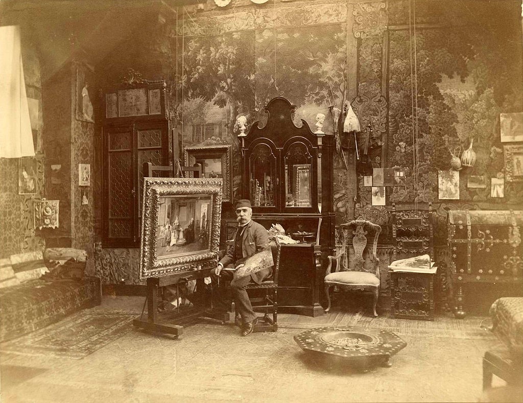 Luis Jiménez Aanda en el seu estudi