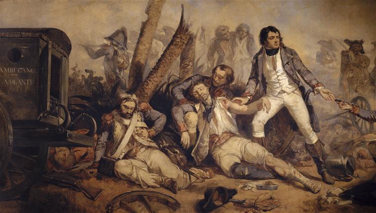 Larrey operant en el camp de batalla