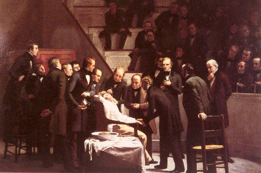 Primera intervenció amb èter per John Warren el 6 d'octubre de 1946