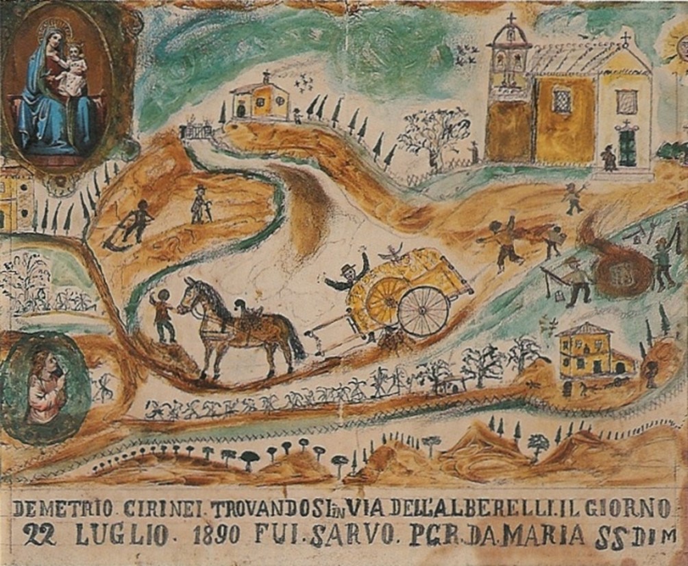 Accident en una carreta que s'ha desenganxat del cavall que l'arrossegava