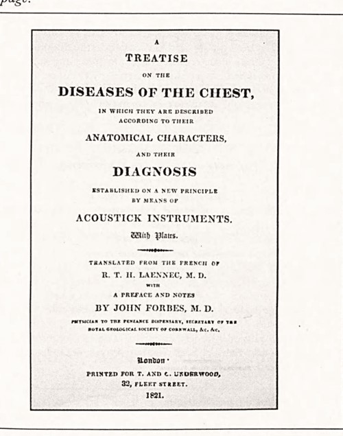 Traducció del llibre de Laënnec a l'anglès